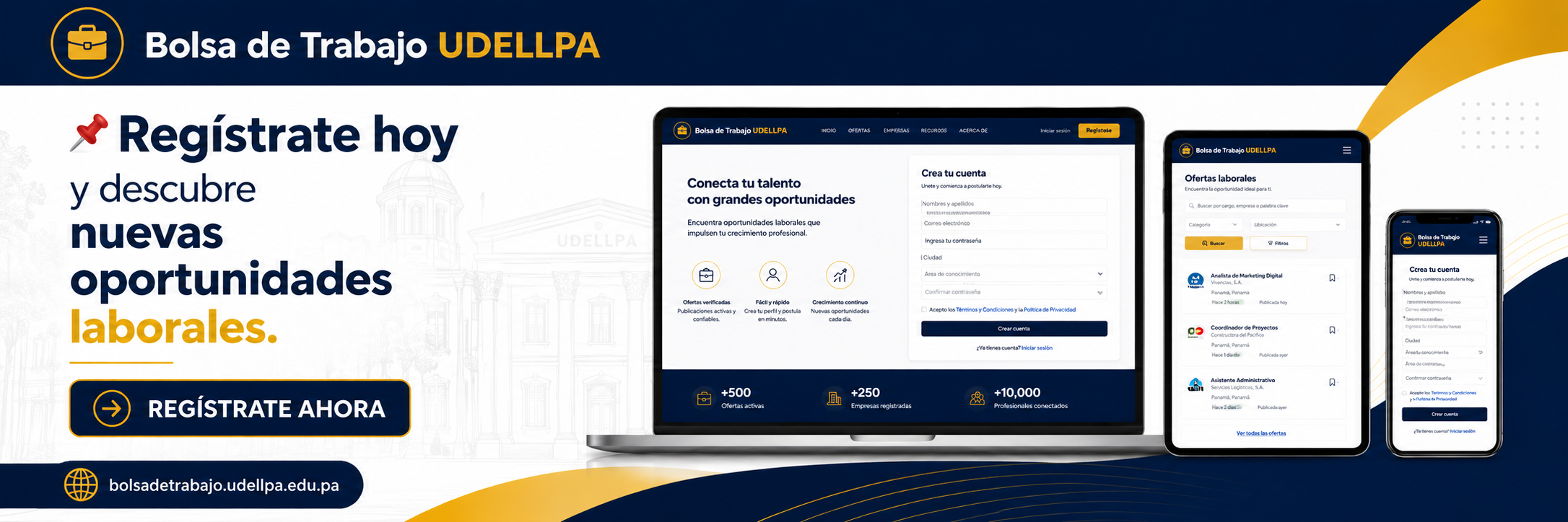 Regístrate hoy y descubre nuevas oportunidades laborales